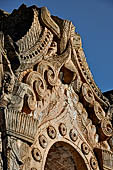 Inle Lake Myanmar. Indein, a cluster of ancient stupas  ruined and overgrown with bushes, just behind the village.